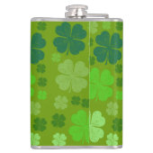 Green Clovers, Lucky Clovers, Saint Patrick's Day Heupfles (Achterkant)