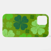 Green Clovers, Lucky Clovers, Saint Patrick's Day iPhone Hoesje (Achterkant horizontaal)