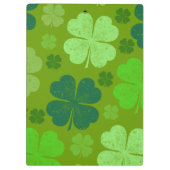 Green Clovers, Lucky Clovers, Saint Patrick's Day Klembord (Achterkant)