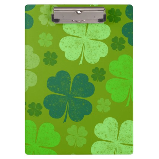 Green Clovers, Lucky Clovers, Saint Patrick's Day Klembord (Voorkant)