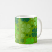 Green Clovers, Lucky Clovers, Saint Patrick's Day Koffiemok (Voorkant rechts)