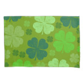 Green Clovers, Lucky Clovers, Saint Patrick's Day Kussensloop (Voorkant)