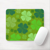 Green Clovers, Lucky Clovers, Saint Patrick's Day Muismat (Met muis)