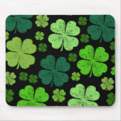 Green Clovers, Lucky Clovers, Saint Patrick's Day Muismat (Voorkant)