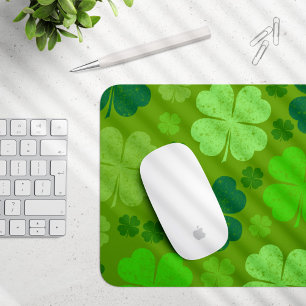 Green Clovers, Lucky Clovers, Saint Patrick's Day Muismat