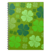 Green Clovers, Lucky Clovers, Saint Patrick's Day Notitieboek (Voorkant)