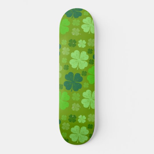 Green Clovers, Lucky Clovers, Saint Patrick's Day Persoonlijk Skateboard (Voorkant)