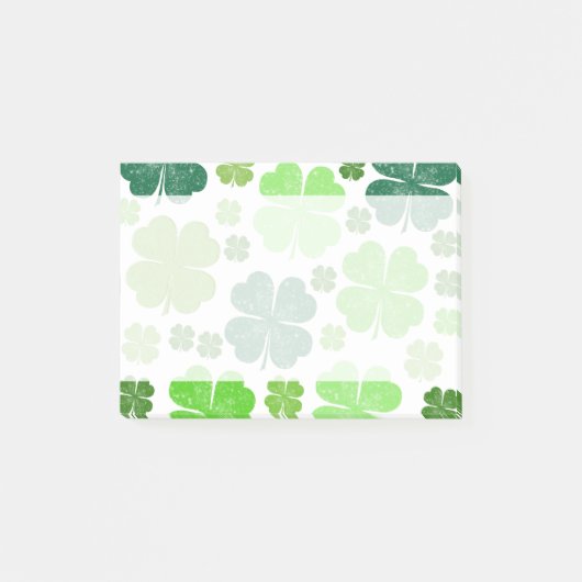 Green Clovers, Lucky Clovers, Saint Patrick's Day Post-it® Notes (Voorkant)
