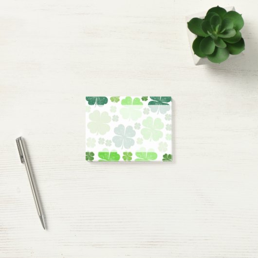 Green Clovers, Lucky Clovers, Saint Patrick's Day Post-it® Notes (Kantoor)