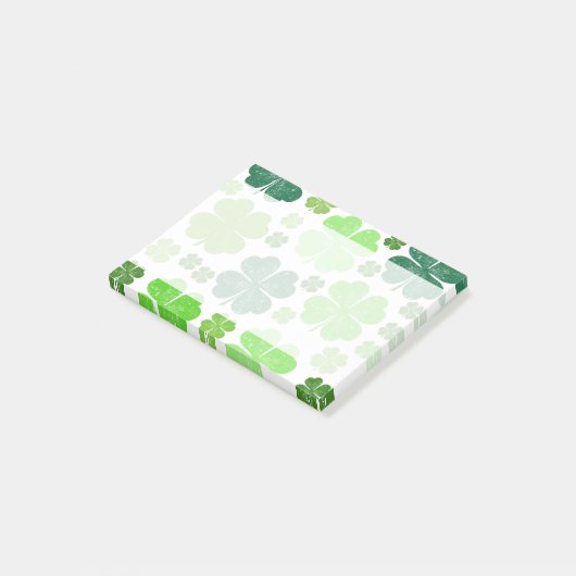 Green Clovers, Lucky Clovers, Saint Patrick's Day Post-it® Notes (Schuin)