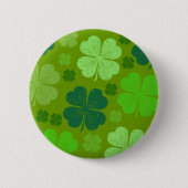 Green Clovers, Lucky Clovers, Saint Patrick's Day Ronde Button 5,7 Cm (Voorkant)