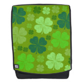 Green Clovers, Lucky Clovers, Saint Patrick's Day Rugtassen (Voorkant)