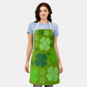 Green Clovers, Lucky Clovers, Saint Patrick's Day Schort (Gedragen)