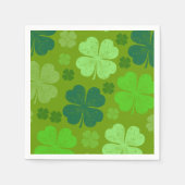 Green Clovers, Lucky Clovers, Saint Patrick's Day Servet (Voorkant)