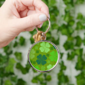 Green Clovers, Lucky Clovers, Saint Patrick's Day Sleutelhanger (Hand)