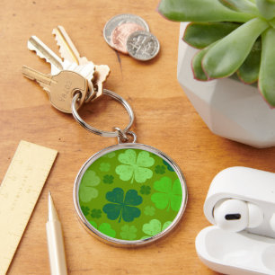 Green Clovers, Lucky Clovers, Saint Patrick's Day Sleutelhanger