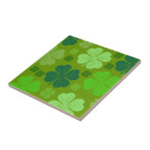 Green Clovers, Lucky Clovers, Saint Patrick's Day Tegeltje (Zijkant)