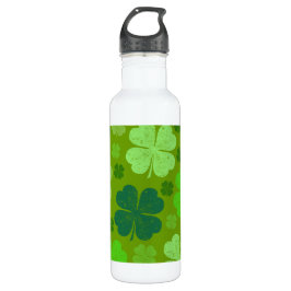 Green Clovers, Lucky Clovers, Saint Patrick's Day Waterfles