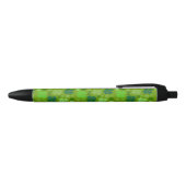 Green Clovers, Lucky Clovers, Saint Patrick's Day Zwarte Inkt Pen (Bovenkant)