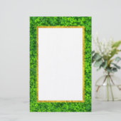 Green Clovers met FAUX Gold Foil Lijst Briefpapier (Staand voorkant)