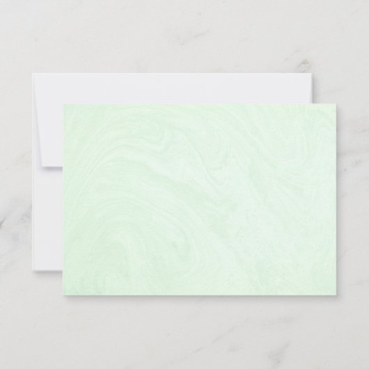 Green Clovers met FAUX Gold Foil Lijst Hartelijk d Bedankkaart (Achterkant)