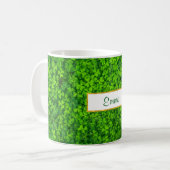 Green Clovers met FAUX Gold Foil Lijst Koffiemok (Voorkant links)