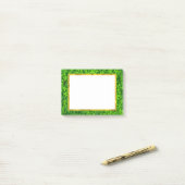 Green Clovers met FAUX Gold Foil Lijst Post-it® Notes (Op bureau)