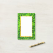 Green Clovers met FAUX Gold Foil Lijst Post-it® Notes (Op bureau)