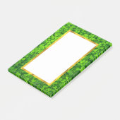 Green Clovers met FAUX Gold Foil Lijst Post-it® Notes (Schuin)