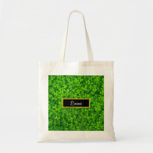 Green Clovers met FAUX Gold Foil Lijst Tote Bag