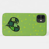 Green Clovers, Saint Patrick's Day, Heart Case-Mate iPhone Case (Achterkant (horizontaal))