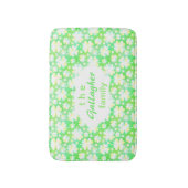 Green Clovers Shamrock Irish Personalized Family Badmat (Voorkant Verticaal)