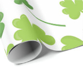 Green Clovers St. Patrick's Day Cadeaupapier (Rol Hoek)