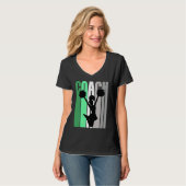 Green Coach Of Cheerleading Cheerleader Coach Teac T-shirt (Voorkant volledig)