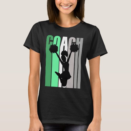 Green Coach Of Cheerleading Cheerleader Coach Teac T-shirt (Voorkant)