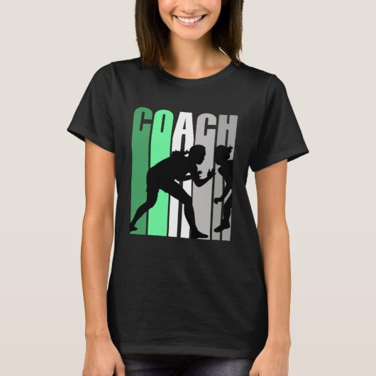 Green Coach Of Wrestling Instructor Wrestling Pret T-shirt (Voorkant)