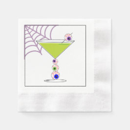 Green Cocktail Halloween Glass Paper Napkin Servet