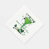 Green Cocktail Shamrocks St Patricks Day Party Servetten (Hoek)