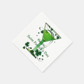 Green Cocktail St Patricks Day Standard Cocktail Servet (Hoek)