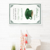 Green Coffee Cup Baby Shower Welcome Spandoek (Insitu)