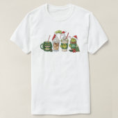 Green Coffee Drink, Funny Holiday Caffeine Design T-shirt (Design voorkant)
