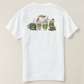 Green Coffee Drink, Funny Holiday Caffeine Design T-shirt (Design achterkant)