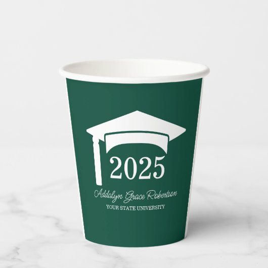 Green College University Pet Class van 2025 Papieren Bekers (Achterkant)