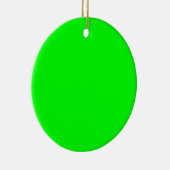 Green Color Gepersonaliseerd Designer Keramisch Ornament (Rechts)