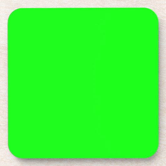 Green Color Gepersonaliseerd Designer Onderzetter (Voorkant)