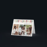 Green Colorful Kerstmis, gevolgd door drie foto Feestdagen Kaart<br><div class="desc">Deze groene, kleurrijke kerstkaart met drie foto's is perfect voor uw leuke, creatieve kerstcadeautjes. Het is een uniek, speels modern lettertype in rood, boho tan, en licht en donkergroen, maken een gelukkig seizoensgebonden gevoel mogelijk. Als je de donkere winter van je geliefden wilt ophelderen met een schattige feestvreugde, dan heb...</div>