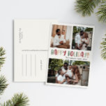 Green Colorful Prettige feestdagen Bold Three Foto<br><div class="desc">Dit groene kleurrijke prettige feestdagen dappere drietneforum briefkaart is ideaal voor uw leuke, creatieve, heldere feestelijke groet. Het is een uniek, speels modern lettertype in rood, boho tan, en licht en donkergroen, maken een gelukkig seizoensgebonden gevoel mogelijk. Als je de donkere winter van je geliefden wilt ophelderen met een schattige...</div>