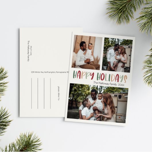 Green Colorful Prettige feestdagen Bold Three Foto