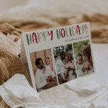 Green Colorful Prettige feestdagen Folded Three Ph<br><div class="desc">Deze groene, kleurrijke Prettige feestdagen gevouwen drie-foto's feestkaart is ideaal voor uw leuke, creatieve, heldere feestelijke groet. Het is een uniek, speels modern lettertype in rood, boho tan, en licht en donkergroen, maken een gelukkig seizoensgebonden gevoel mogelijk. Als je de donkere winter van je geliefden wilt ophelderen met een schattige...</div>