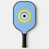 Green Combination Bullseye van Shirley Taylor Pickleball Paddle (Achterkant)